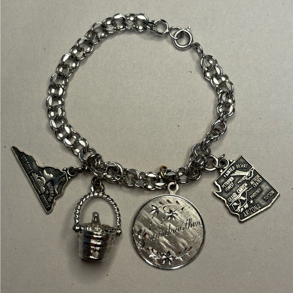 7-Inch Sterling Charm Bracelet with 3 Sterling Charms #4813